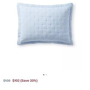 Serena & Lily Blue KING Sutter Linen Sham